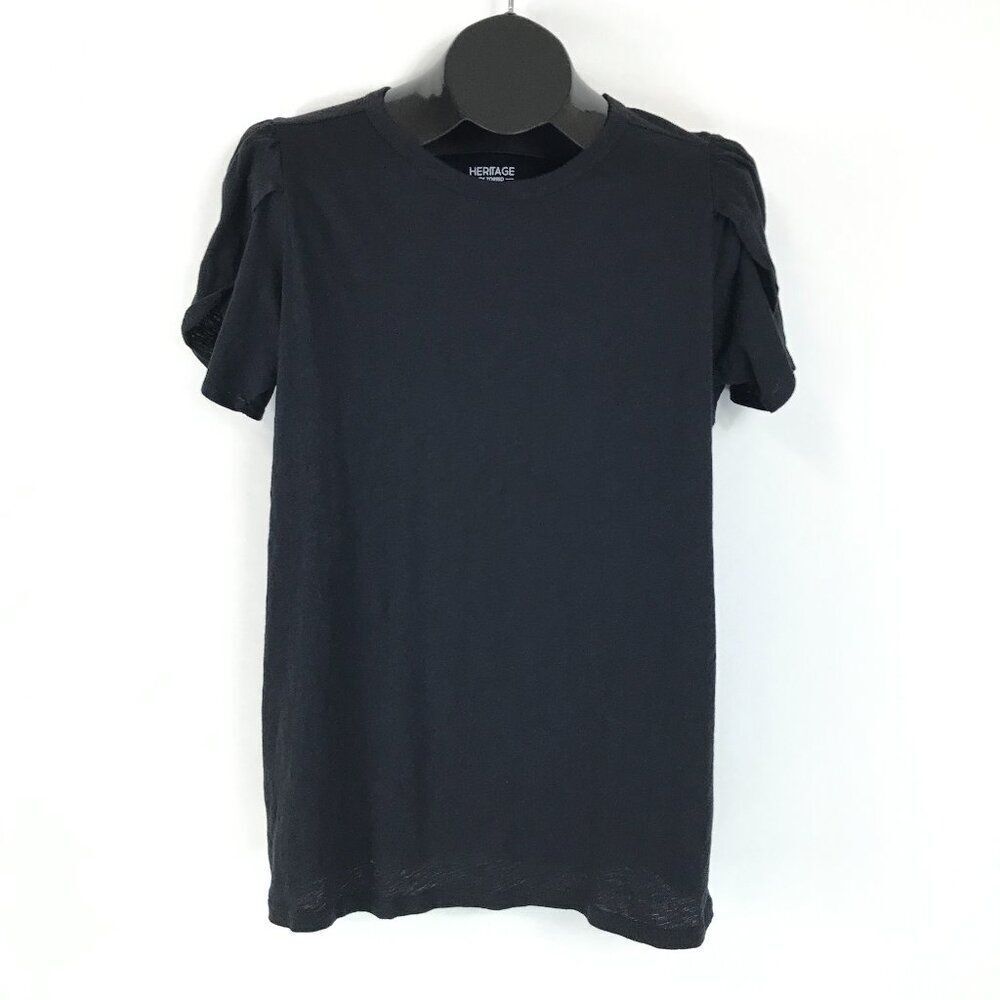 Torrid Cotton Slub Jersey Crew Neck Tulip Sleeve Tee Women's Plus Size 1/1X